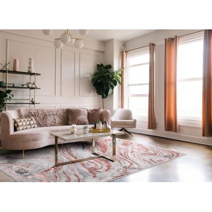 Tepih STONE 80x140 cm roze/siva