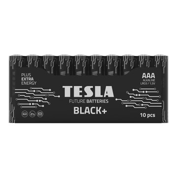 Tesla Batteries - 10 kom. alkalna AAA baterija BLACK+ 1,5 V 1200 mAh