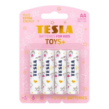 Tesla Batteries - 4 kom alkalne AA baterije TOYS+ 1,5 V 2900 mAh