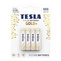 Tesla Batteries - 4 kom alkalne AAA baterije GOLD+ 1,5V 1350 mAh