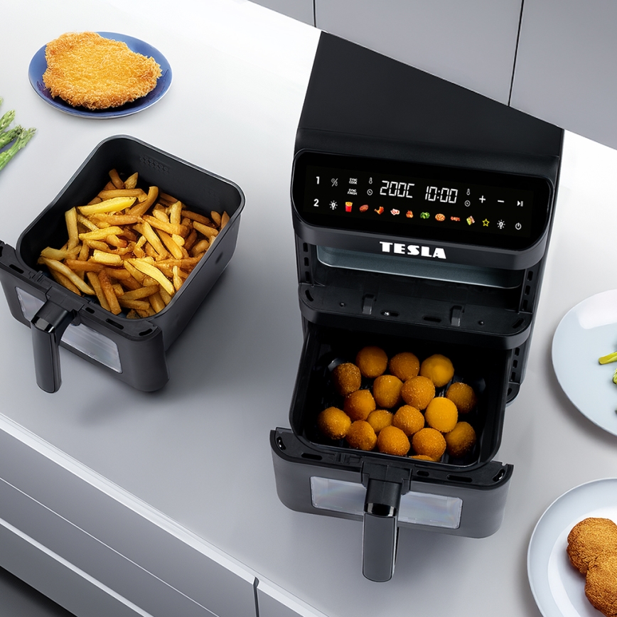 TESLA Electronics AirCook - Multifunkcionalna digitalna vazdušna friteza 11 l 2800W/230V crna