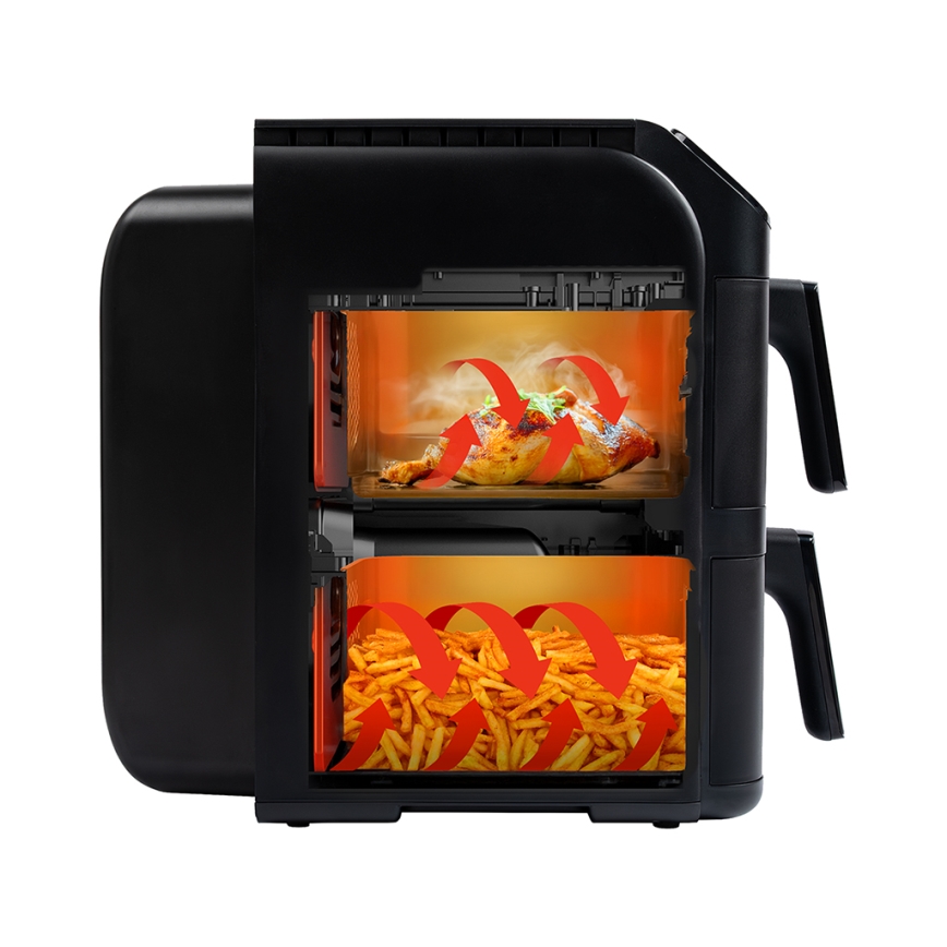TESLA Electronics AirCook - Multifunkcionalna digitalna vazdušna friteza 11 l 2800W/230V crna