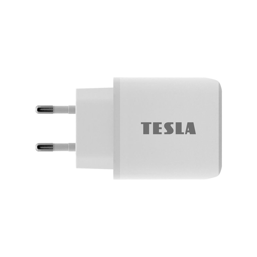 TESLA Electronics - Brzi adapter za punjenje Power Delivery 25W bela