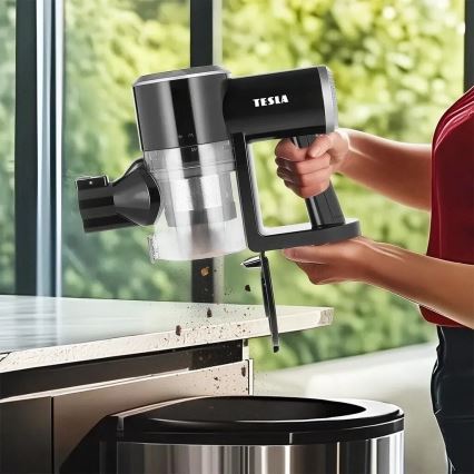 TESLA Electronics PureStar - Fleksibilan bežični štapni usisivač 2u1 150 W/2200 mAh crni