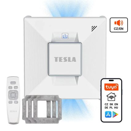 TESLA Electronics RoboStar - Pametni čistač prozora sa raspršivačem vode 72W/230V/650 mAh Wi-Fi + daljinsko upravljanje