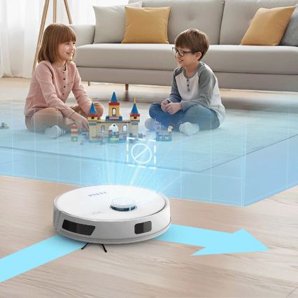 TESLA Electronics RoboStar - Pametan robotski usisivač 3u1 3200 mAh Wi-Fi beo