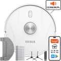 TESLA Electronics RoboStar - Pametni robotski usisivač 2 u 1, 2600 mAh, Wi‑Fi, bela