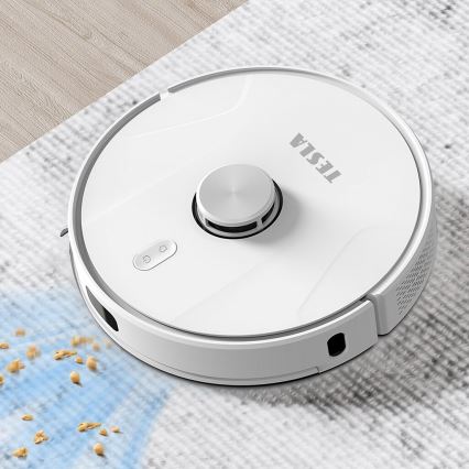 TESLA Electronics RoboStar - Pametni robotski usisivač 2 u 1, 2600 mAh, Wi‑Fi, bela