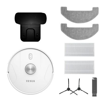 TESLA Electronics RoboStar - Pametni robotski usisivač 2 u 1, 2600 mAh, Wi‑Fi, bela