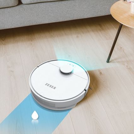 TESLA Electronics RoboStar - Pametni robotski usisivač 2u1 2550 mAh Wi-Fi bela