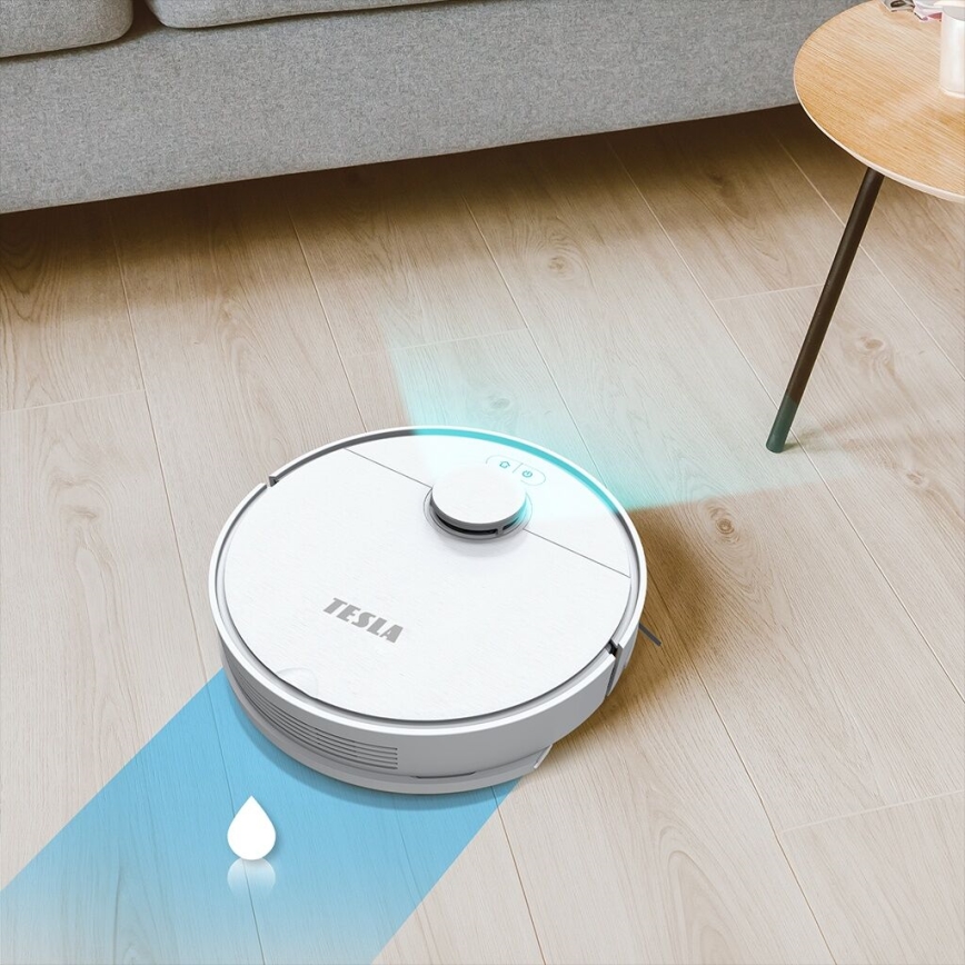 TESLA Electronics RoboStar - Pametni robotski usisivač 2u1 2550 mAh Wi-Fi bela