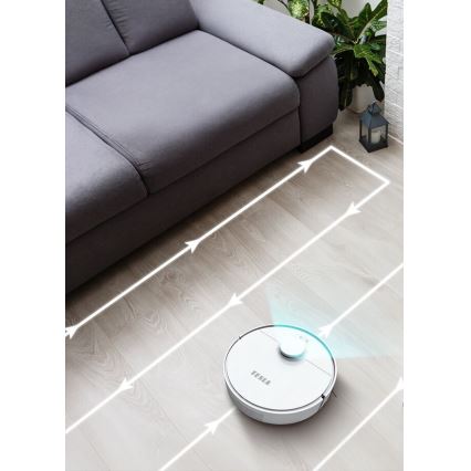 TESLA Electronics RoboStar - Pametni robotski usisivač 2u1 2550 mAh Wi-Fi bela