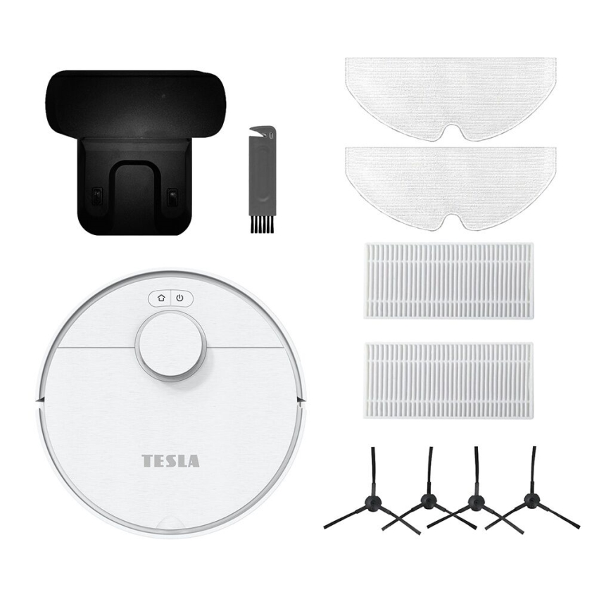 TESLA Electronics RoboStar - Pametni robotski usisivač 2u1 2550 mAh Wi-Fi bela
