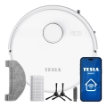 TESLA Electronics RoboStar - Pametni robotski usisivač 2u1, 3200 mAh, Wi-Fi, beli