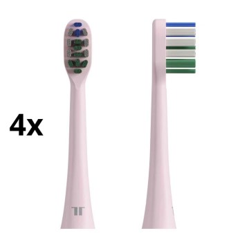 TESLA Smart - SET od 4 zamenske glave za soničnu četkicu TS400, ružičasta