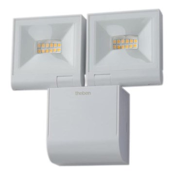 theben - LED zidni reflektor 2xLED/10W/230V bela IP55