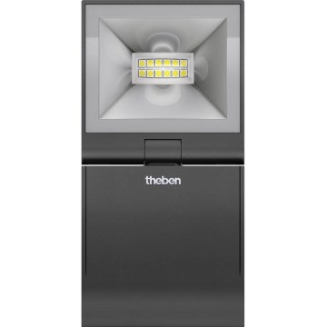 theben - LED zidni reflektor LED/10W/230V crni IP55