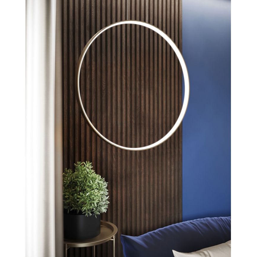 Thoro TH.221 - LED luster na sajli RIO LED/30W/230V CRI 95 4000K, prečnika 55 cm, zlatna