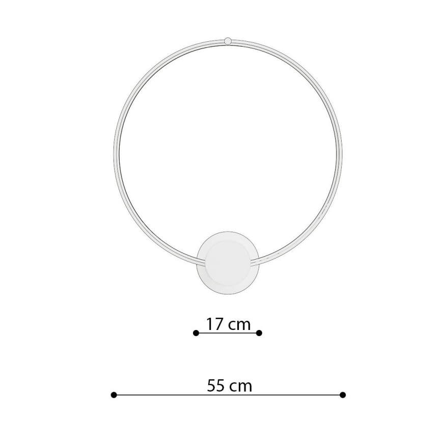 Thoro TH.222 - LED plafonska lampa RIO LED/21W/230V CRI 98 3000K prečnik 55 cm zlatna