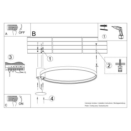 Thoro TH.222 - LED plafonska lampa RIO LED/21W/230V CRI 98 3000K prečnik 55 cm zlatna