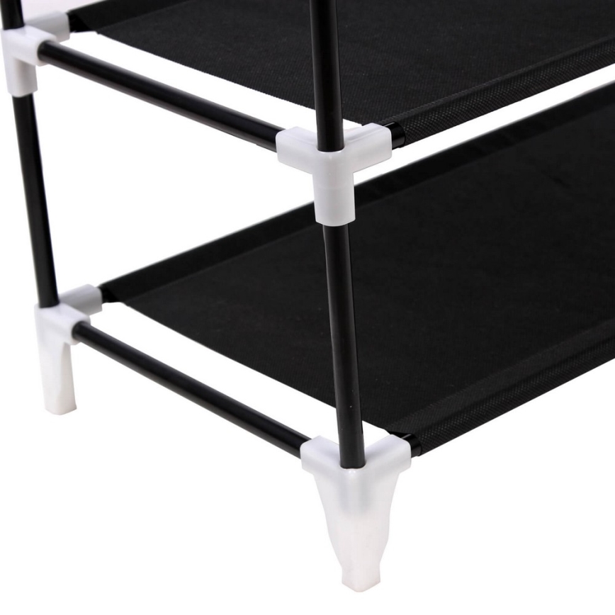 Tkaninski ormar za odlaganje sa policama MATIS, 58 x 160 cm, crni