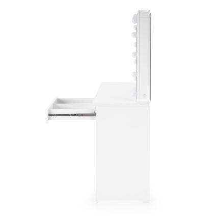 Toaletni sto sa LED osvetljenjem HOLLYWOOD 140x94 cm, bela