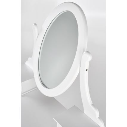 Toaletni sto SARA 80x130 cm + tabure 45x37 cm bela