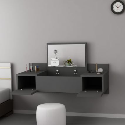 Toaletni sto ZAKKUM 33x100 cm antracit