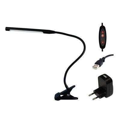Top Light Lara C - prigušiva LED lampa sa klipom LARA USB LED/5W/230V