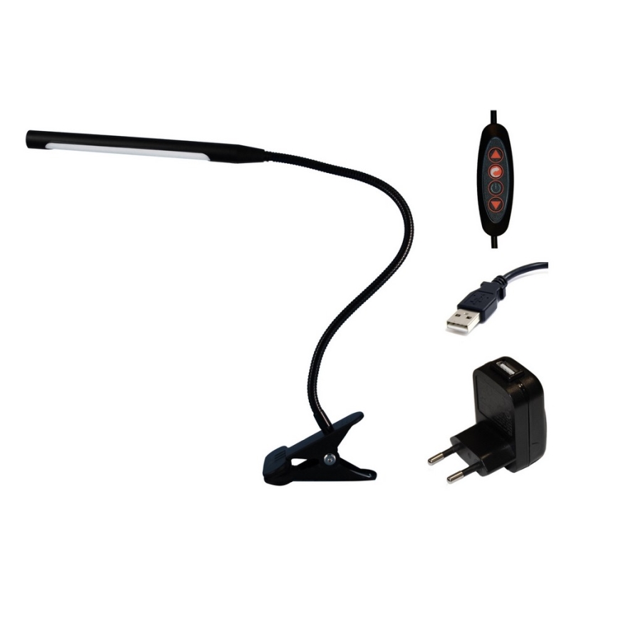 Top Light Lara C - prigušiva LED lampa sa klipom LARA USB LED/5W/230V