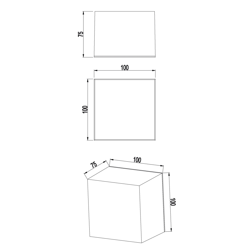 Top Light - LED kupatilsko zidno svetlo BOXTER LED/5W/230V 4000K IP65