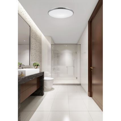 Top Light - LED plafonsko svetlo za kupatilo SILVER LED/10W/230V IP44 3000/4000/6500K prečnik 29 cm sjajni hrom
