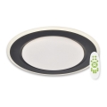 Top Light - LED prigušiva plafonska svetiljka NORMAN LED/51W/230V prečnika 39 cm crna + daljinski upravljač