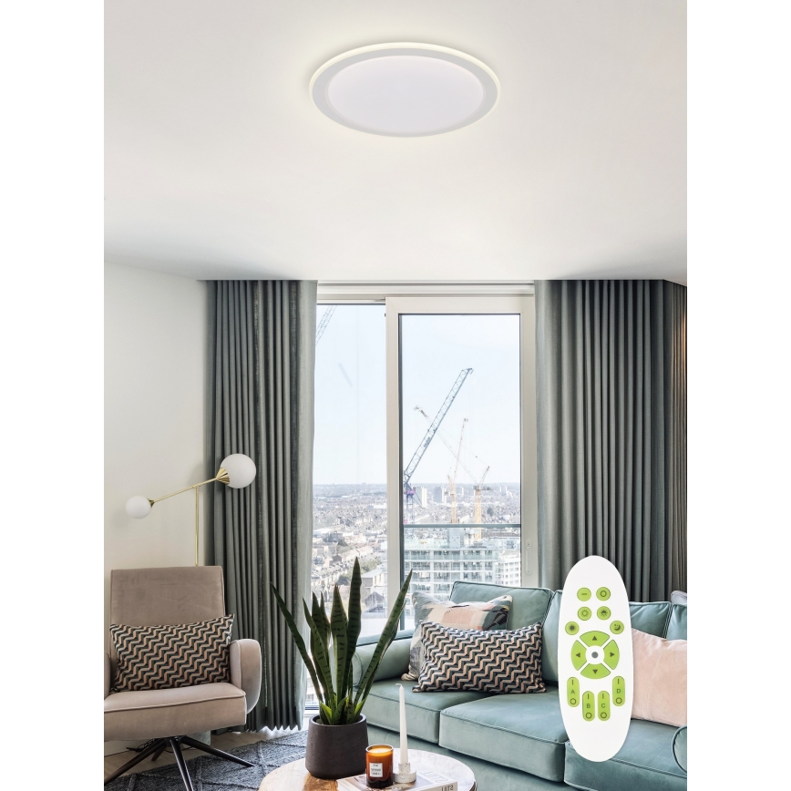 Top Light - prigušiva LED plafonska svetiljka NORMAN LED/60W/230V, fi 49 cm, bela + daljinski upravljač