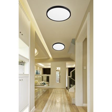 Top Light - LED prigušiva stropna svetiljka REVIT LED/70W/230V 3000-6500K Ø 75 cm crna + daljinski upravljač