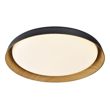 Top Light - LED prigušiva plafonska svetiljka SATELLITE LED/48W/230V 3000-6500K prečnik 53 cm crna/smeđa + daljinski upravljač