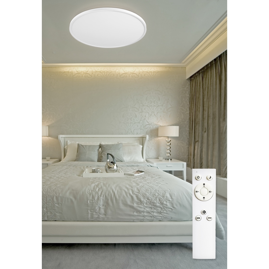Top Light - LED prigušiva stropna svetiljka REVIT LED/70W/230V 3000-6500K prečnik 75 cm bela + daljinski upravljač
