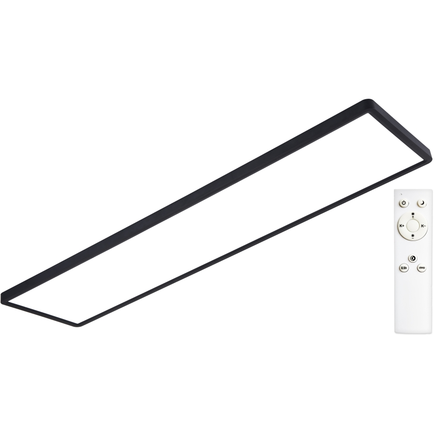 Top Light - LED prigušiva površinski panel REVIT LED/70W/230V 3000–6500K 120x30 cm crna + daljinsko upravljanje