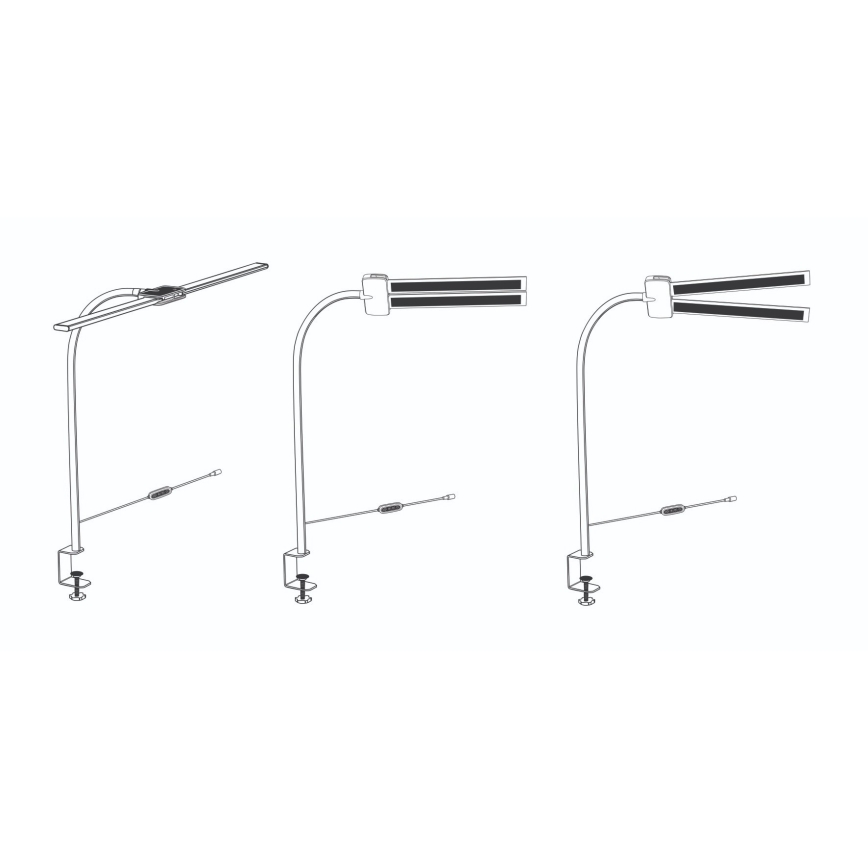 Top Light - LED prigušiva stona lampa sa klipsom LYRA LED/18W/230V 3000-6500K crna