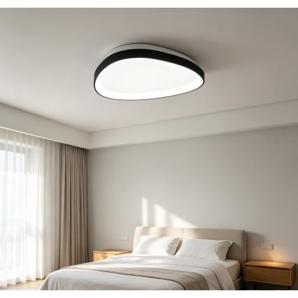 Top Light - LED prigušiva plafonska svetiljka ECLIPSE LED/55W/230V 3000-6500K pr. 60 cm crna + daljinski upravljač