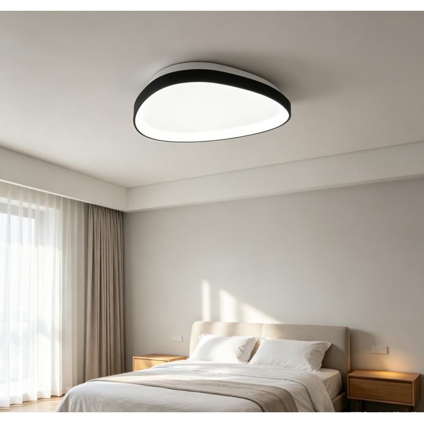 Top Light - LED prigušiva plafonska svetiljka ECLIPSE LED/55W/230V 3000-6500K pr. 60 cm crna + daljinski upravljač