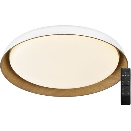 Top Light - LED prigušiva plafonsko svetlo SATELLITE LED/48W/230V 3000-6500K, prečnik 53 cm, belo/smeđe + daljinski upravljač