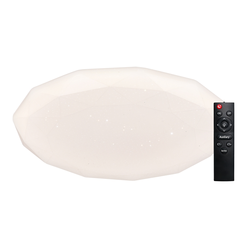 Top Light - LED prigušiva stropno svetlo za kupatilo SPARKLE LED/60W/230V 3000-6500K IP44 prečnik 49 cm bela + daljinski upravljač