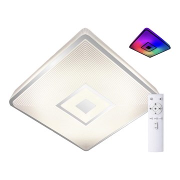Top Light - LED RGB prigušiva plafonska svetiljka RAINBOW LED/24W/230V kvadratna + daljinski upravljač