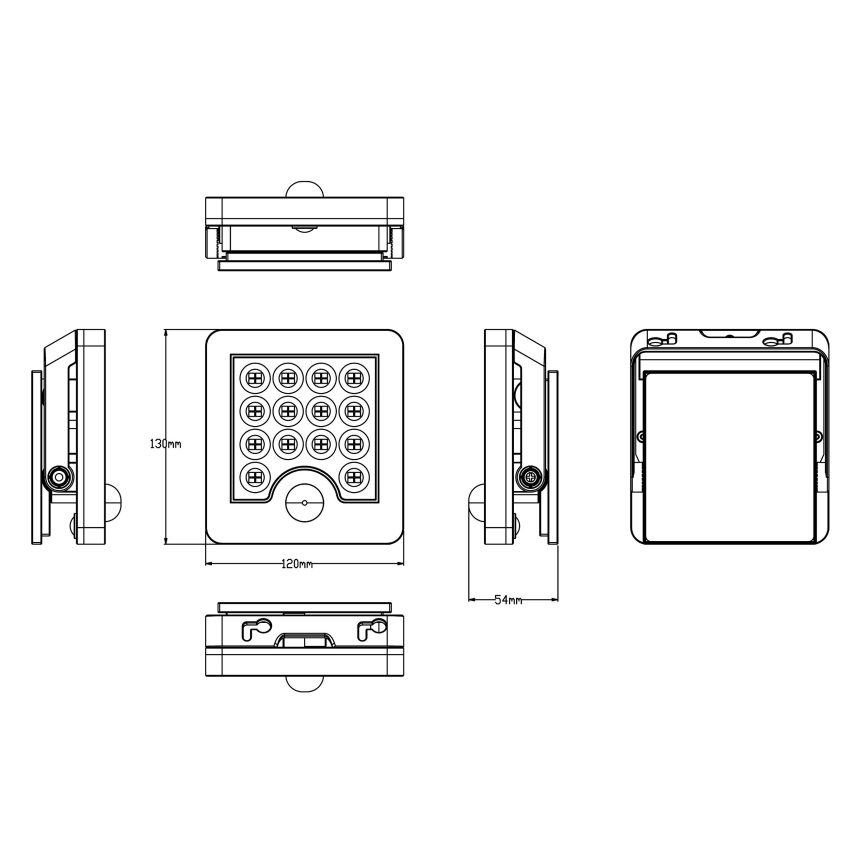 Top Light - LED solarni zidni reflektor sa senzorom HELEON S LED/5W/3,7V IP65 4000K 1800 mAh