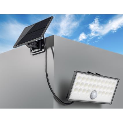 Top Light - LED solarni zidni reflektor sa senzorom HELEON VARIO LED/8W/3,7V IP65 4000K 2200 mAh + daljinski upravljač