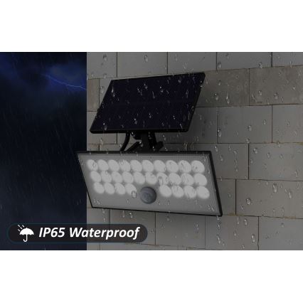 Top Light - LED solarni zidni reflektor sa senzorom HELEON VARIO LED/8W/3,7V IP65 4000K 2200 mAh + daljinski upravljač