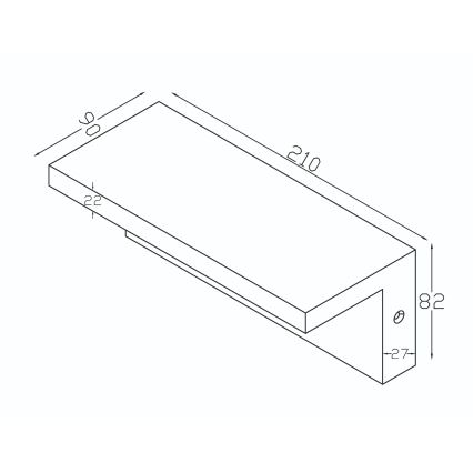 Top Light - LED Spoljno zidno svetlo ELON LED/10W/230V 3000/4000/6000K IP54 crna