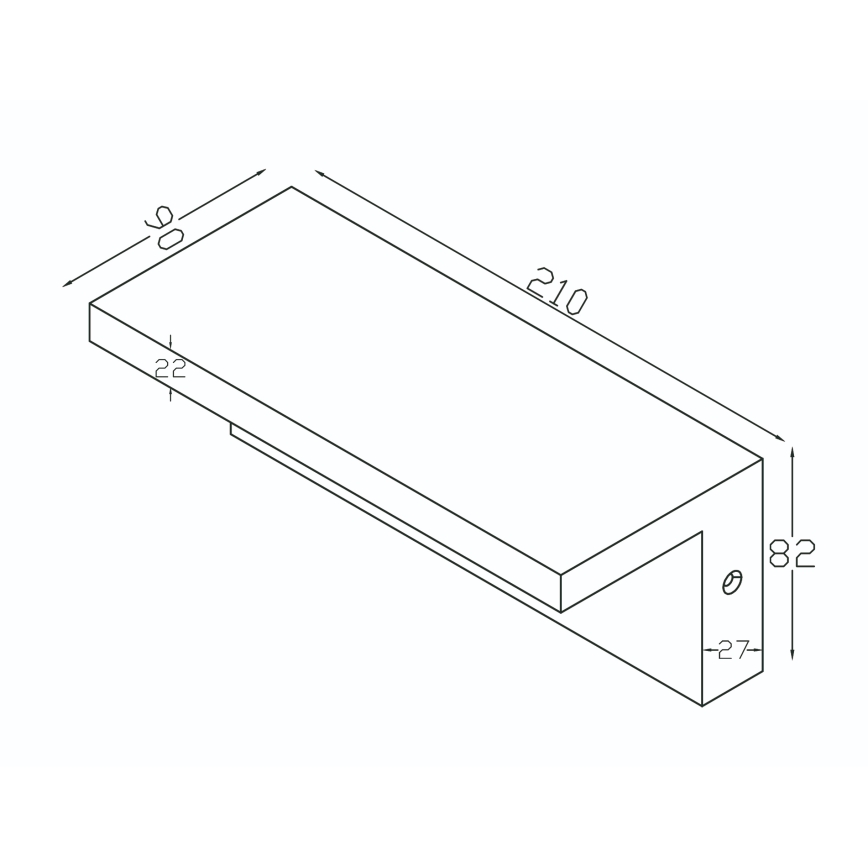 Top Light - LED Spoljno zidno svetlo ELON LED/10W/230V 3000/4000/6000K IP54 crna