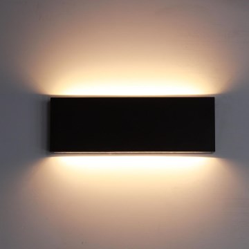Top Light - LED spoljašnja zidna svetiljka OBLIGO LED/12W/230V IP65 crna